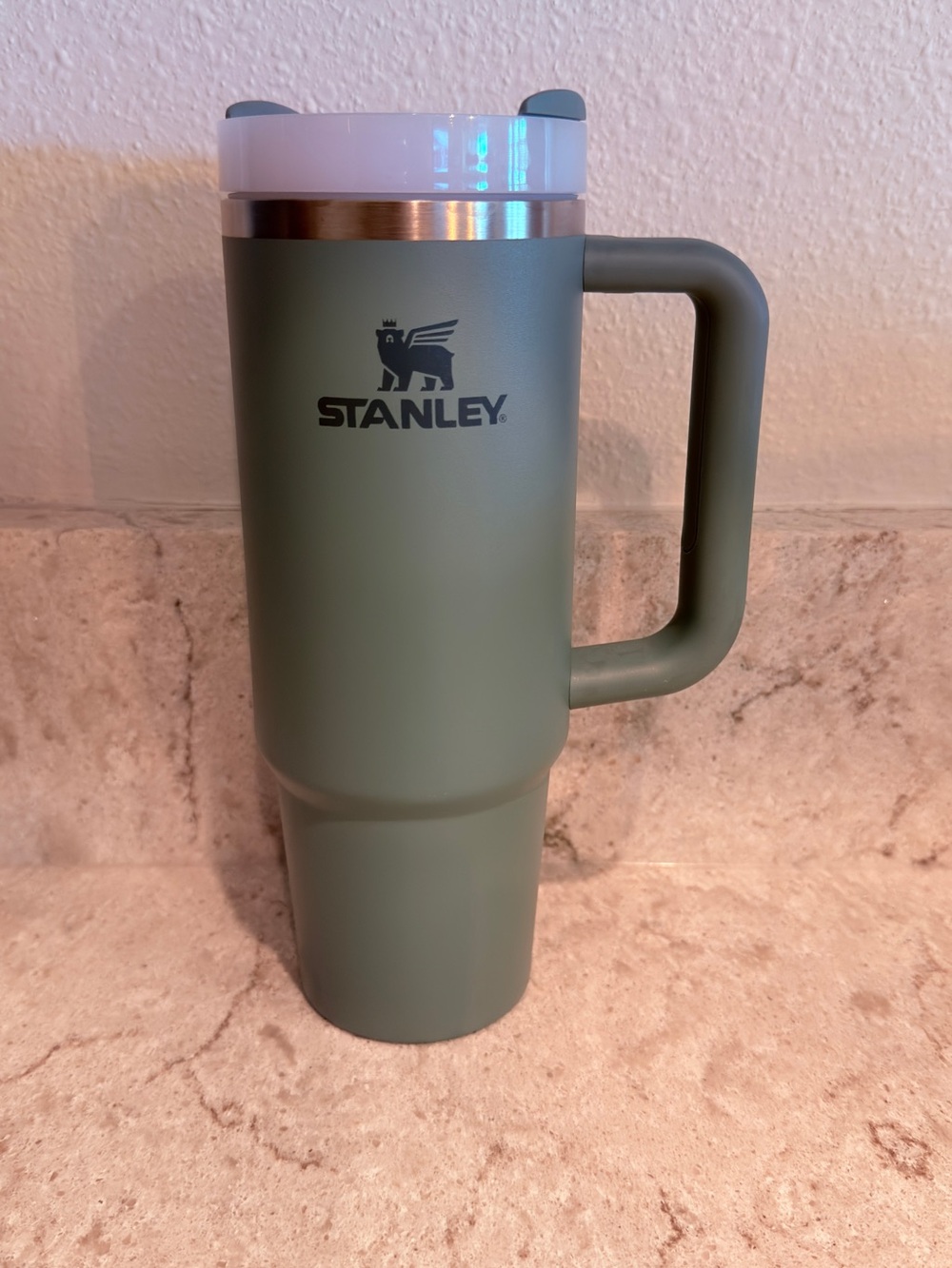 Stanley Olive Green Travel Tumbler with Handle 30oz